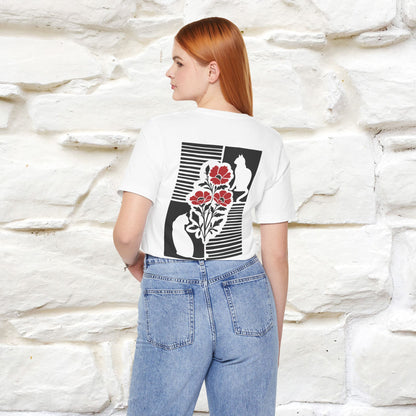 ''Modern Shapes'' Cat T-Shirt Front and Back Design | Nunu&Miao Studio - Nunu&Miao Studio