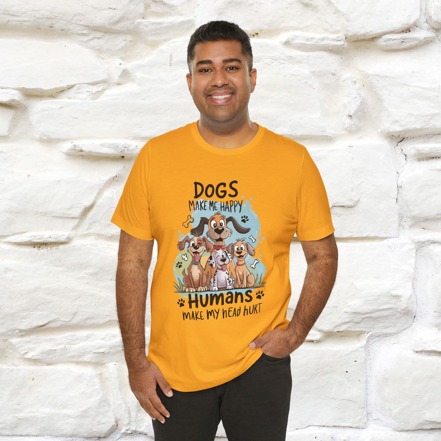 " Dogs Make Me Happy ..."  T-shirt |Nunu&Miao Studio - Nunu&Miao Studio