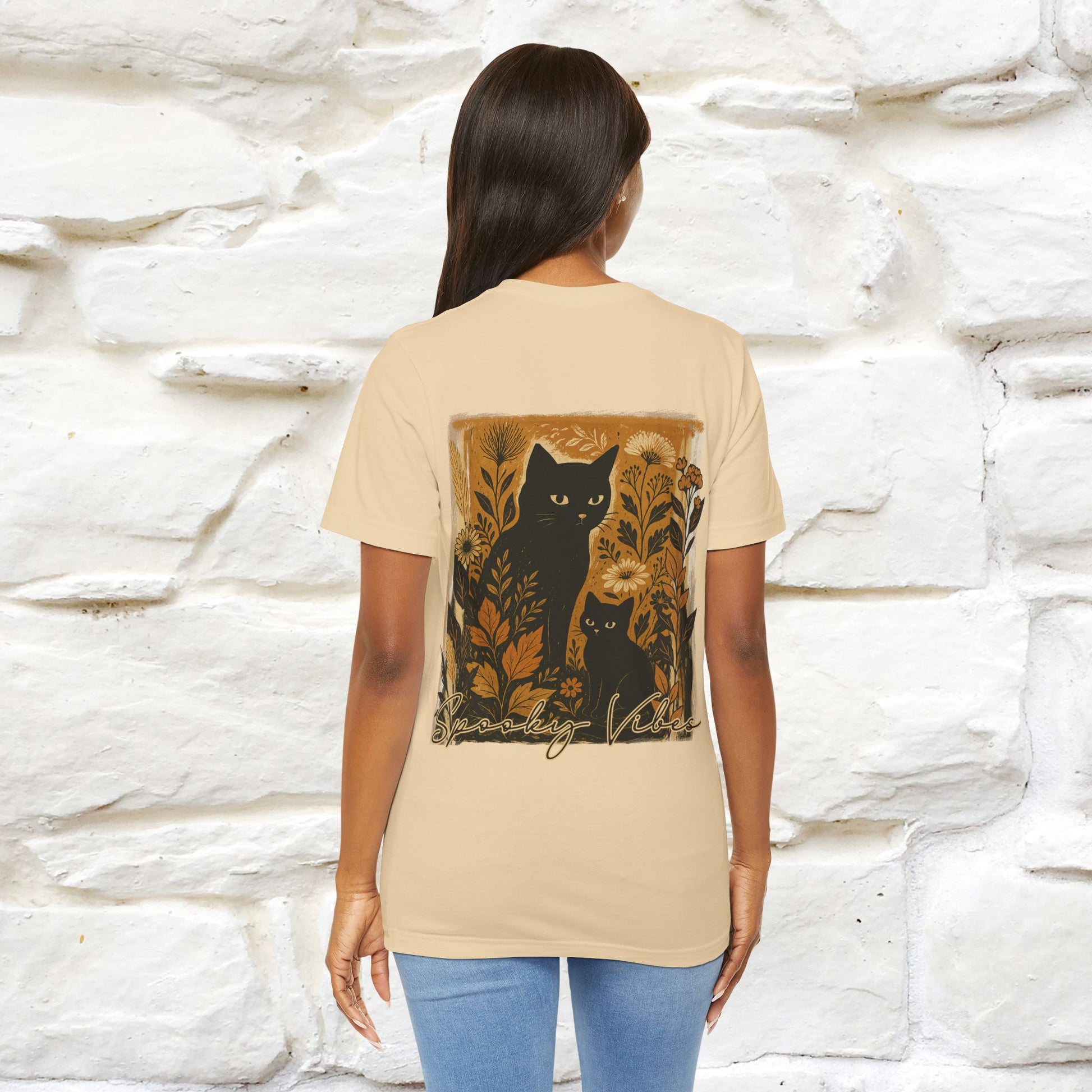 "Spooky Vibes" Cat T-shirt |Nunu&Miao Studio - Nunu&Miao Studio
