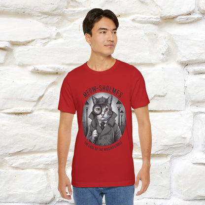 ''Meow-Sholmes: The Case of the Missing Kibble'' | Detective Cat Tee | Nunu&Miao Studio - Nunu&Miao Studio