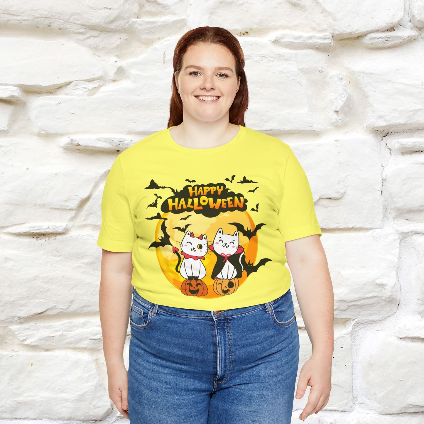 "Happy Halloween Cat Couple " Cat  T-shirt |Nunu&Miao Studio - Nunu&Miao Studio