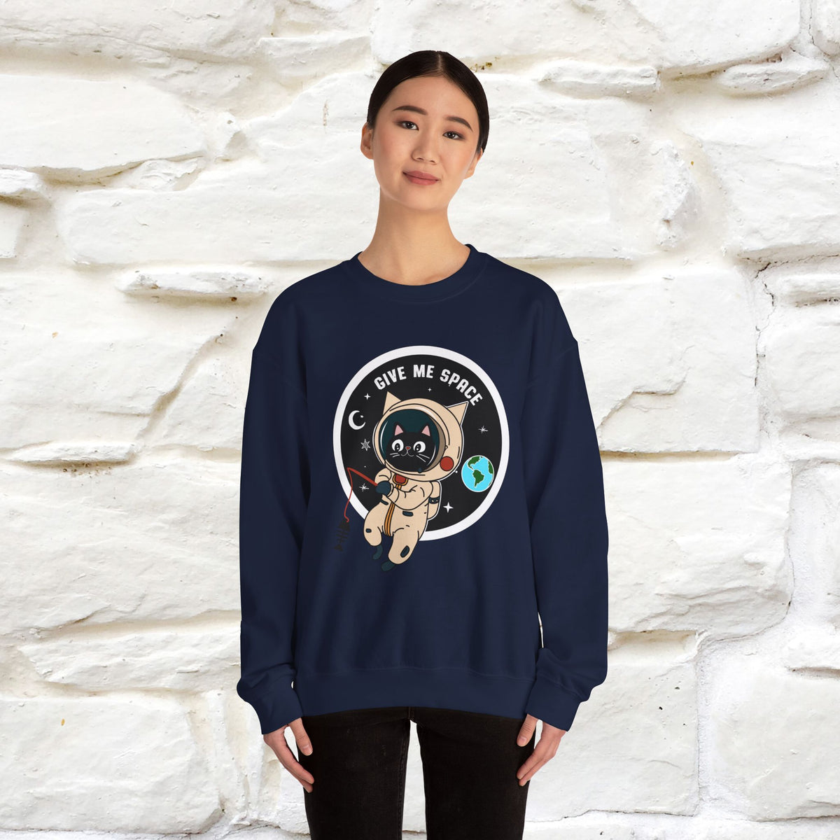 ''Give Me Space'' |Cat Sweatshirt | Nunu&Miao Studio