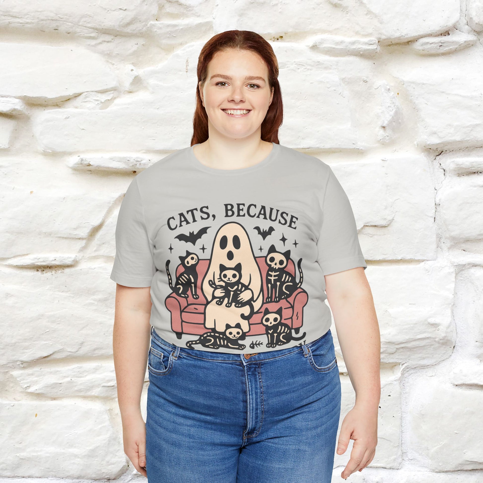 "Cat Because People Are Creepy" Halloween Cat T-shirt |Nunu&Miao Studio - Nunu&Miao Studio