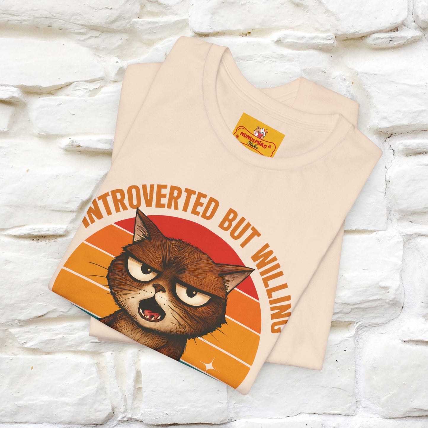 "Introverted But Willing To Discuss Cats" Antisocial Cat T-shirt |Nunu&Miao Studio - Nunu&Miao Studio