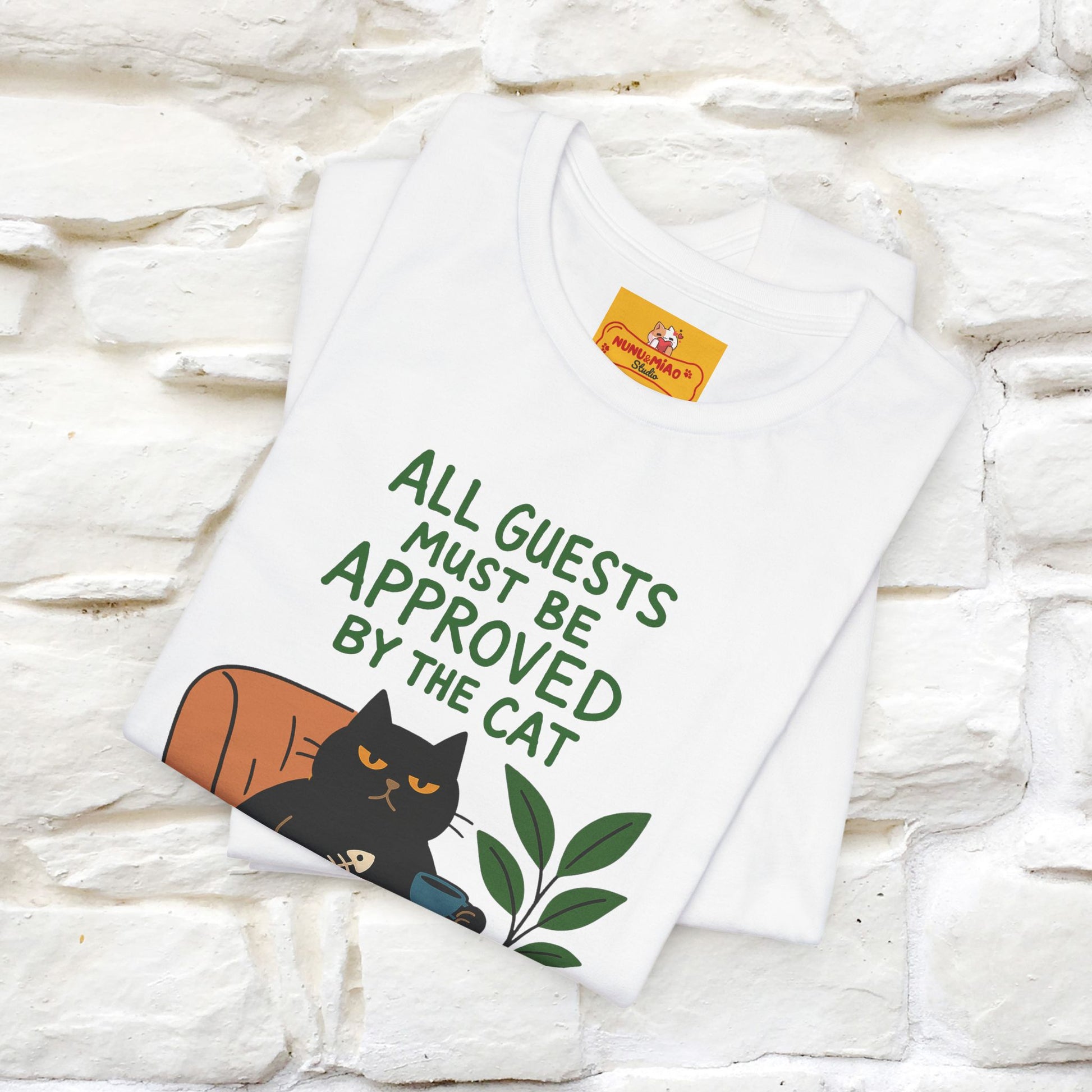 "All Guest Must Be Approved By The Cat - NO,MAYBE" Cat T-shirt |Nunu&Miao Studio - Nunu&Miao Studio