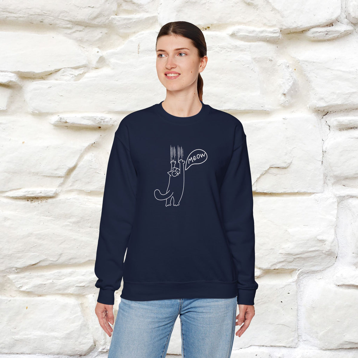 ''Meow.'' |Cat Sweatshirt | Nunu&Miao Studio