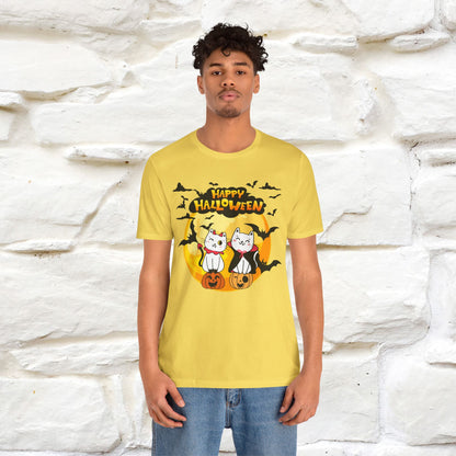 "Happy Halloween Cat Couple " Cat  T-shirt |Nunu&Miao Studio - Nunu&Miao Studio
