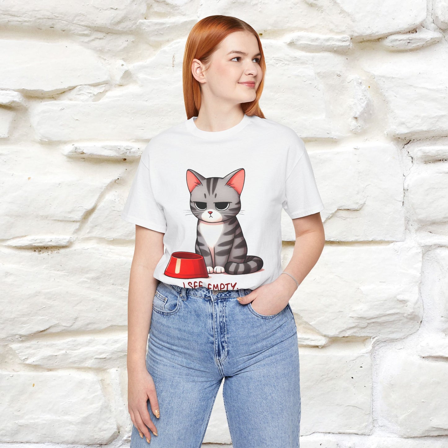 "I See Empty. What Do You See"  | Cat T-Shirt | Nunu&Miao Studio - Nunu&Miao Studio