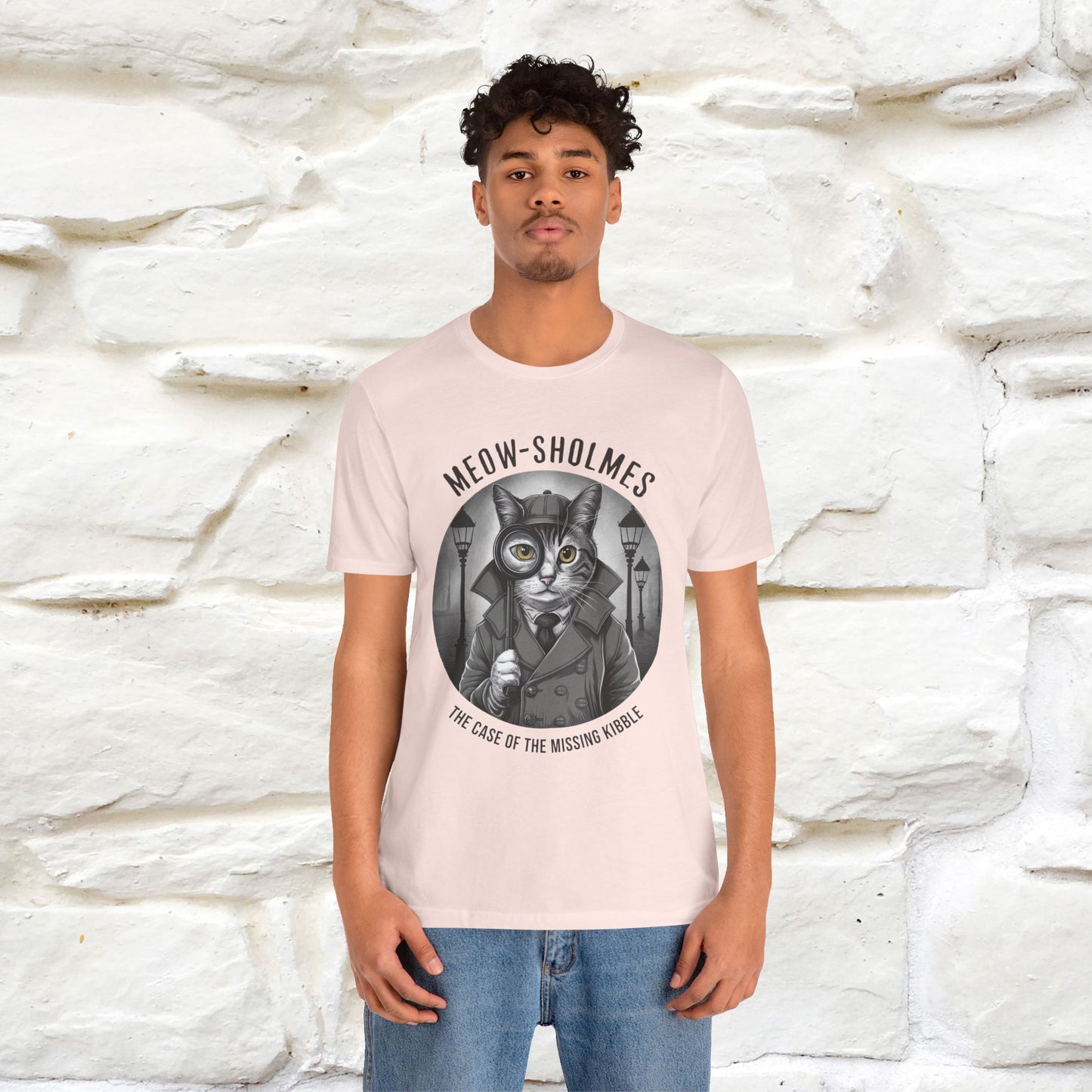 ''Meow-Sholmes: The Case of the Missing Kibble'' | Detective Cat Tee | Nunu&Miao Studio - Nunu&Miao Studio