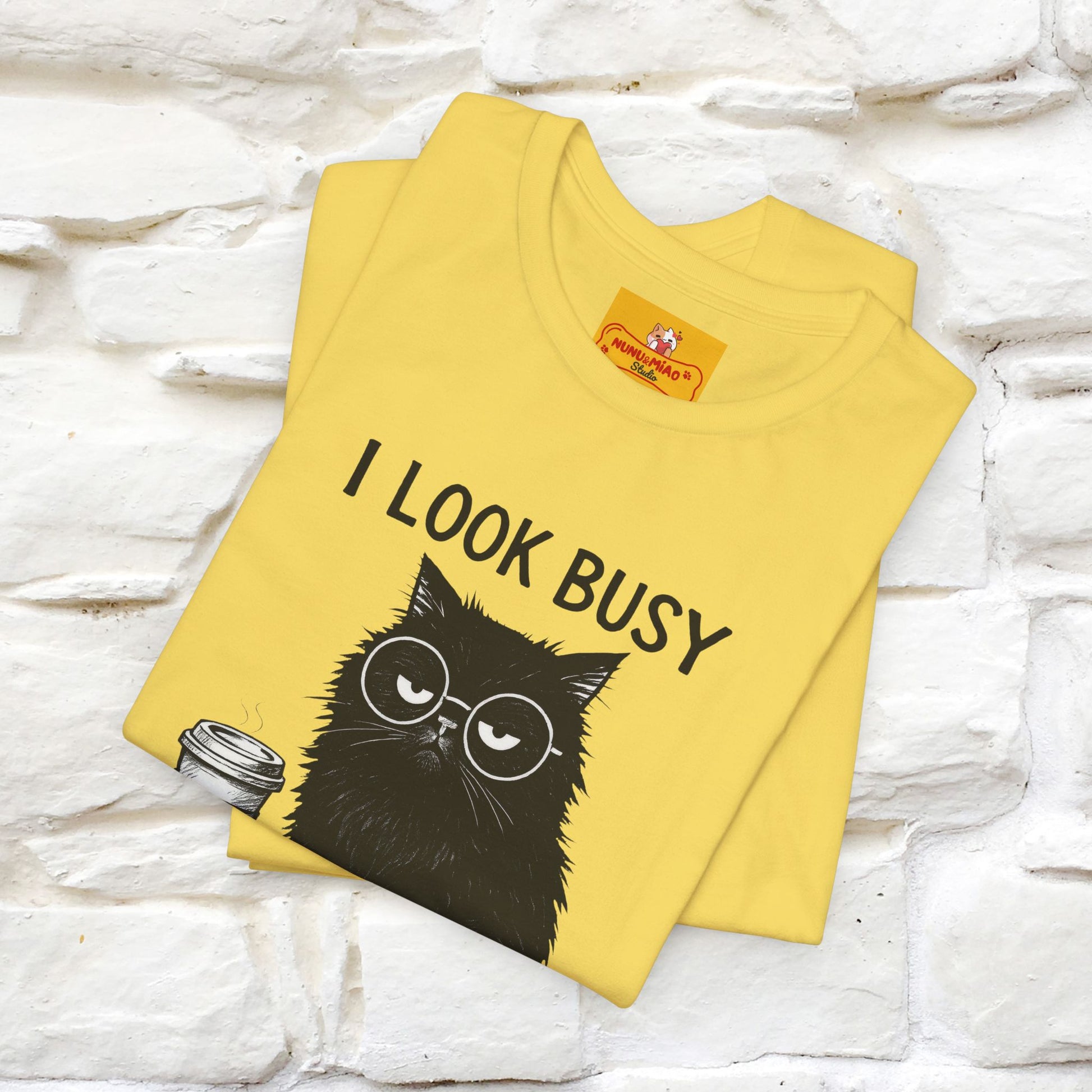 "I Look Busy But I'm Just Overwhelmed" |Cat T-Shirt | Nunu&Miao Studio - Nunu&Miao Studio
