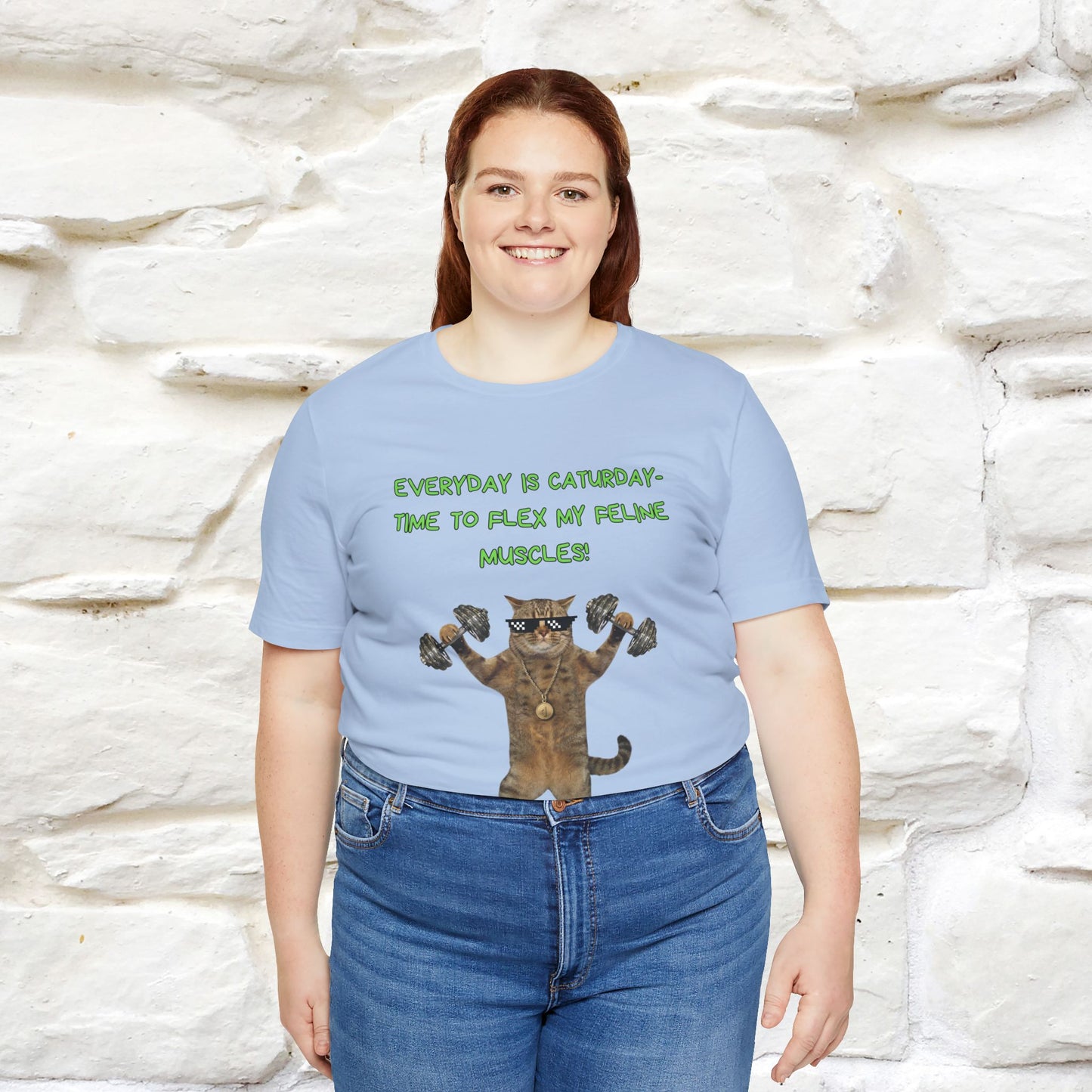 "Everyday Is Caturday – Flex My Feline Muscle"| Funny Cat T-Shirt  |Nunu&Miao Sudio - Nunu&Miao Studio