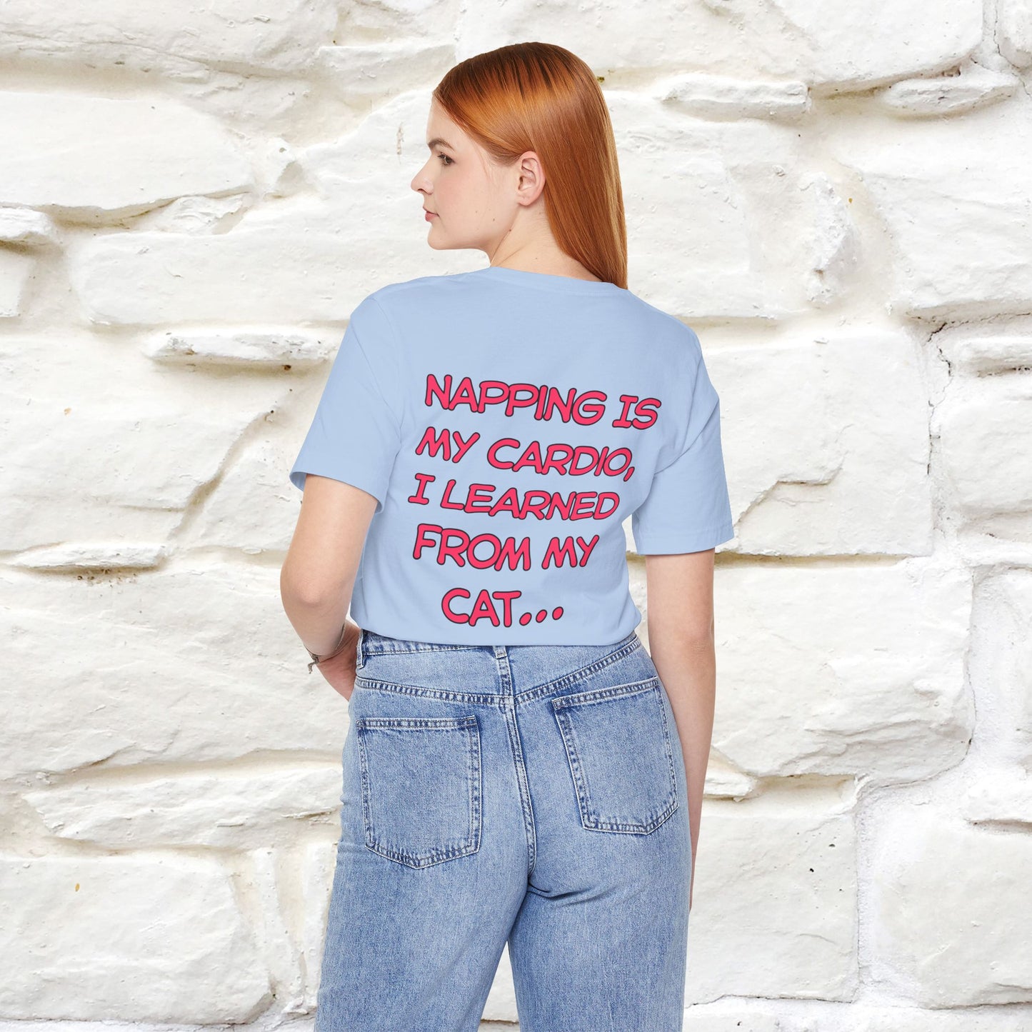 "Napping Is My Cardio, I Learned From My Cat…" Funny Cat T-shirt | Nunu&Miao Studio - Nunu&Miao Studio