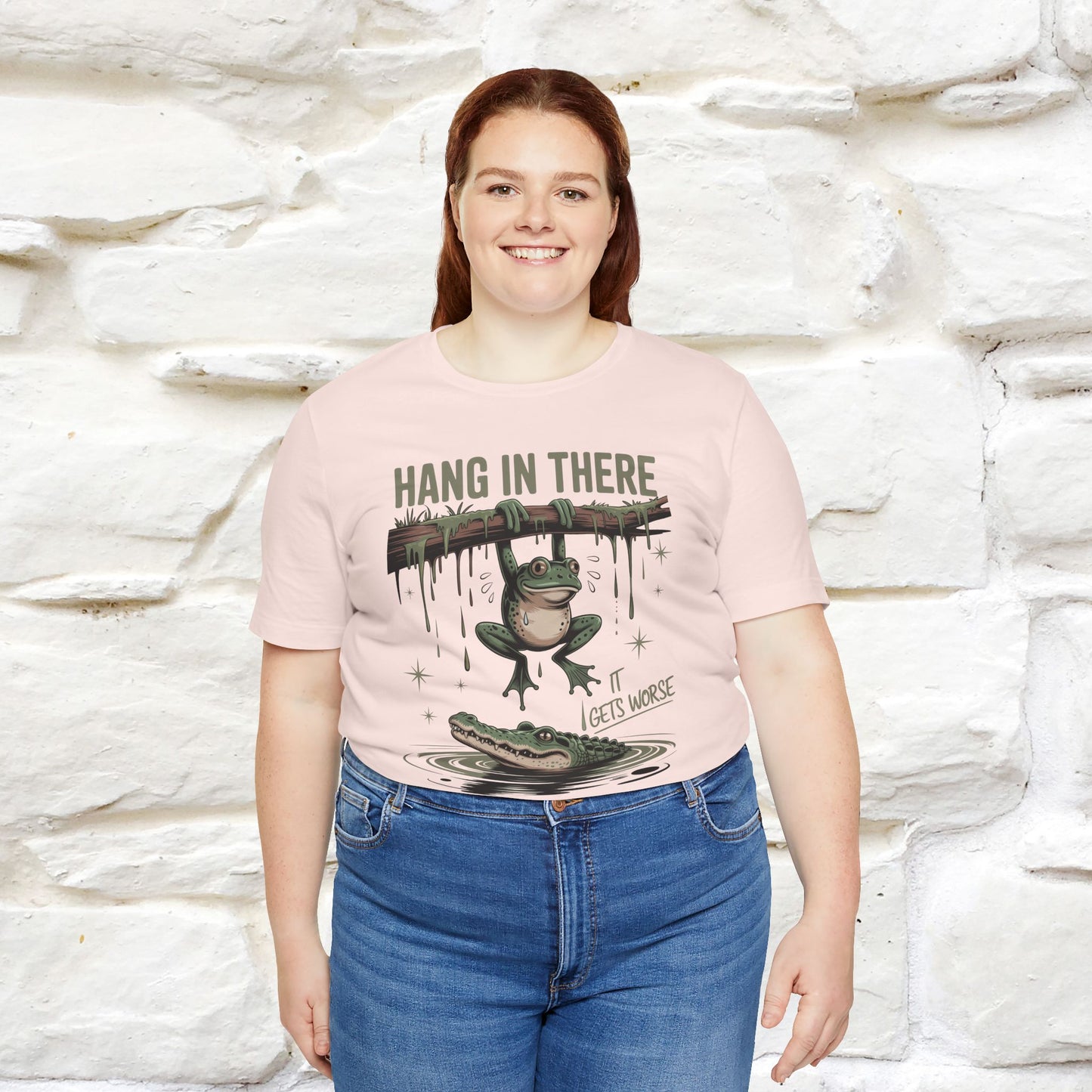 "Hang In There" Funny T-shirt |Nunu&Miao Studio - Nunu&Miao Studio