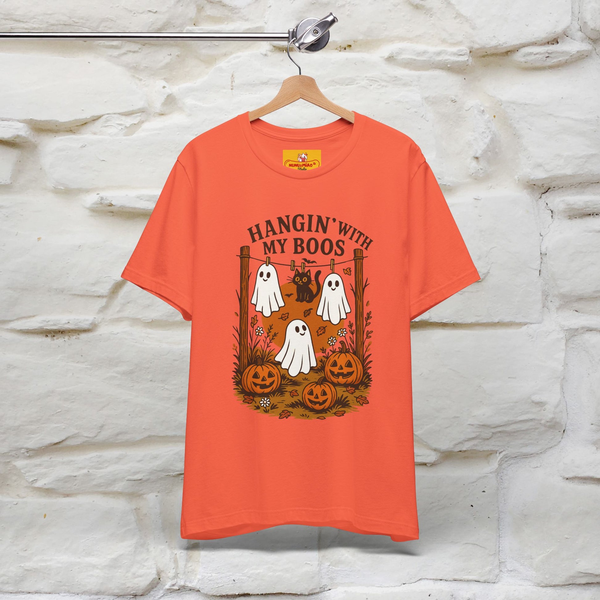 "Hanging With My Boos" Halloween Cat T-shirt |Nunu&Miao Studio - Nunu&Miao Studio