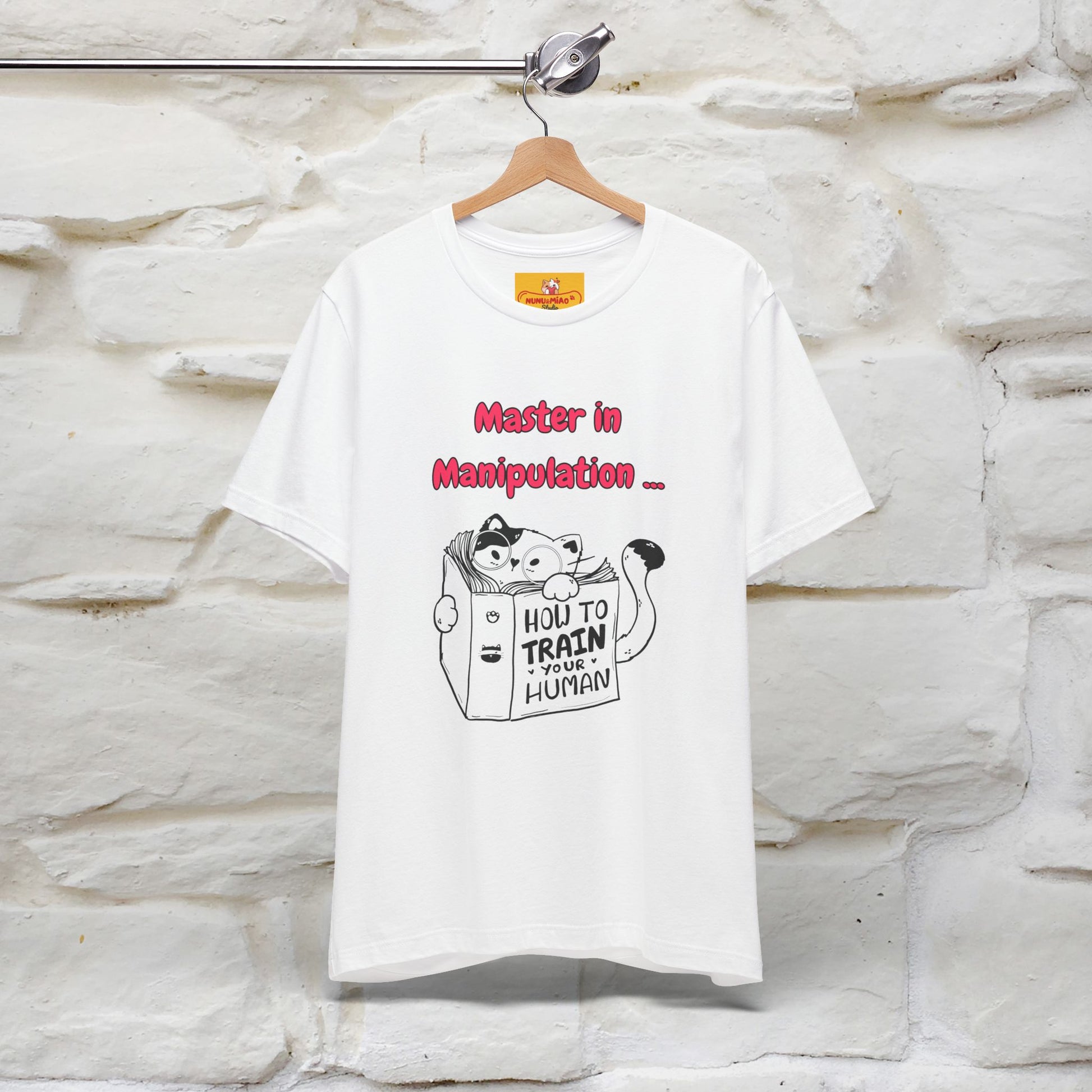 ''Master In Manipulation. How To Train Your Human '' Cat T-Shirt | Nunu&Miao Studio - Nunu&Miao Studio