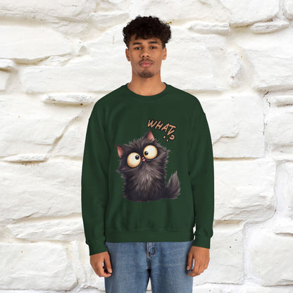 "What'' |Cat Sweatshirt | Nunu&Miao Studio