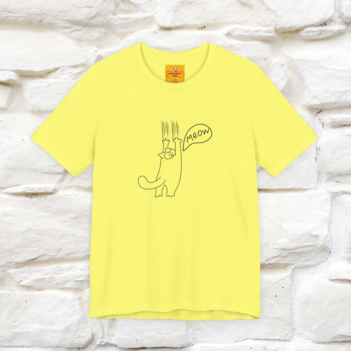 "Meow Meow Meow" Cat T-Shirt | Front & Back Design | Nunu&Miao Studio - Nunu&Miao Studio