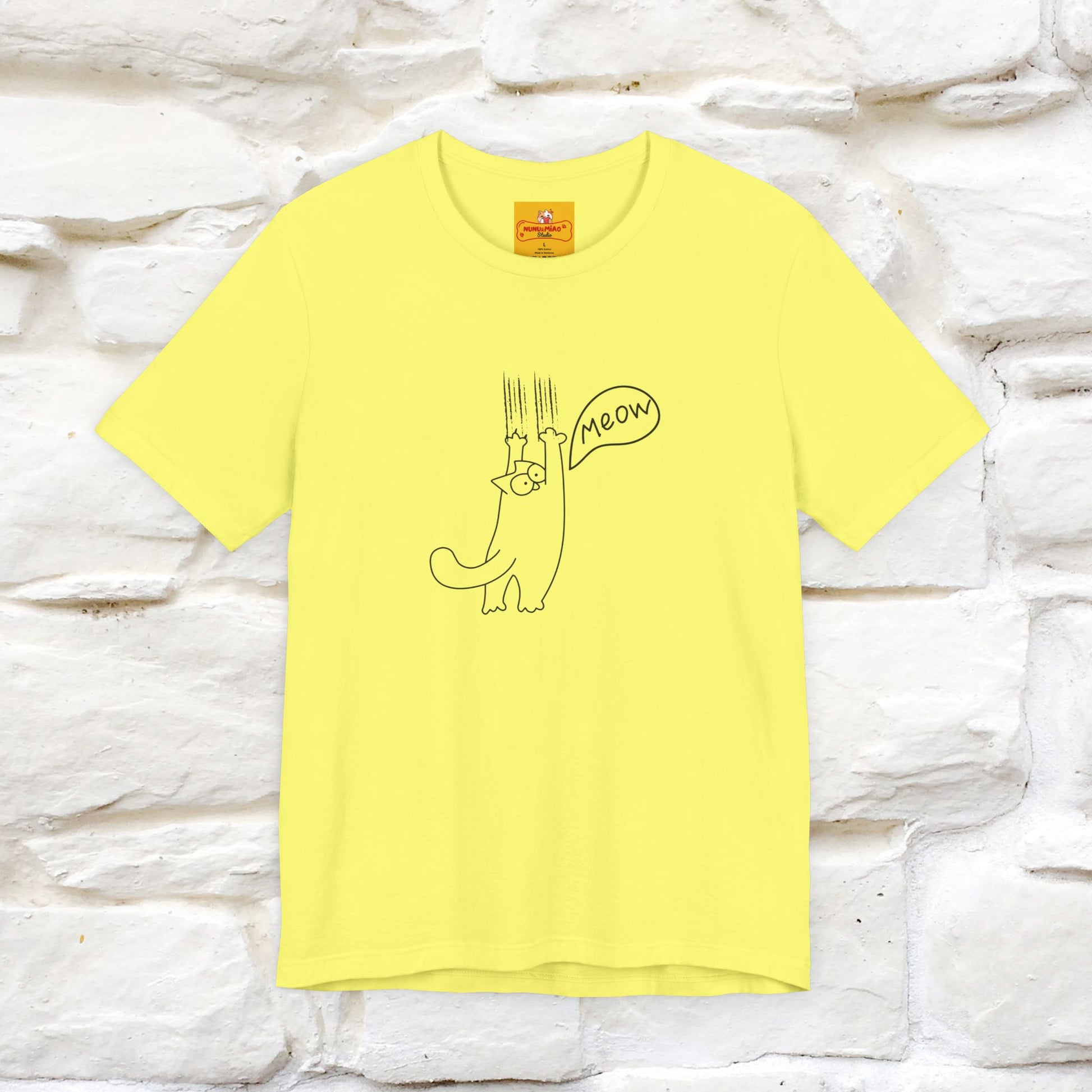 "Meow Meow Meow" Cat T-Shirt | Front & Back Design | Nunu&Miao Studio - Nunu&Miao Studio