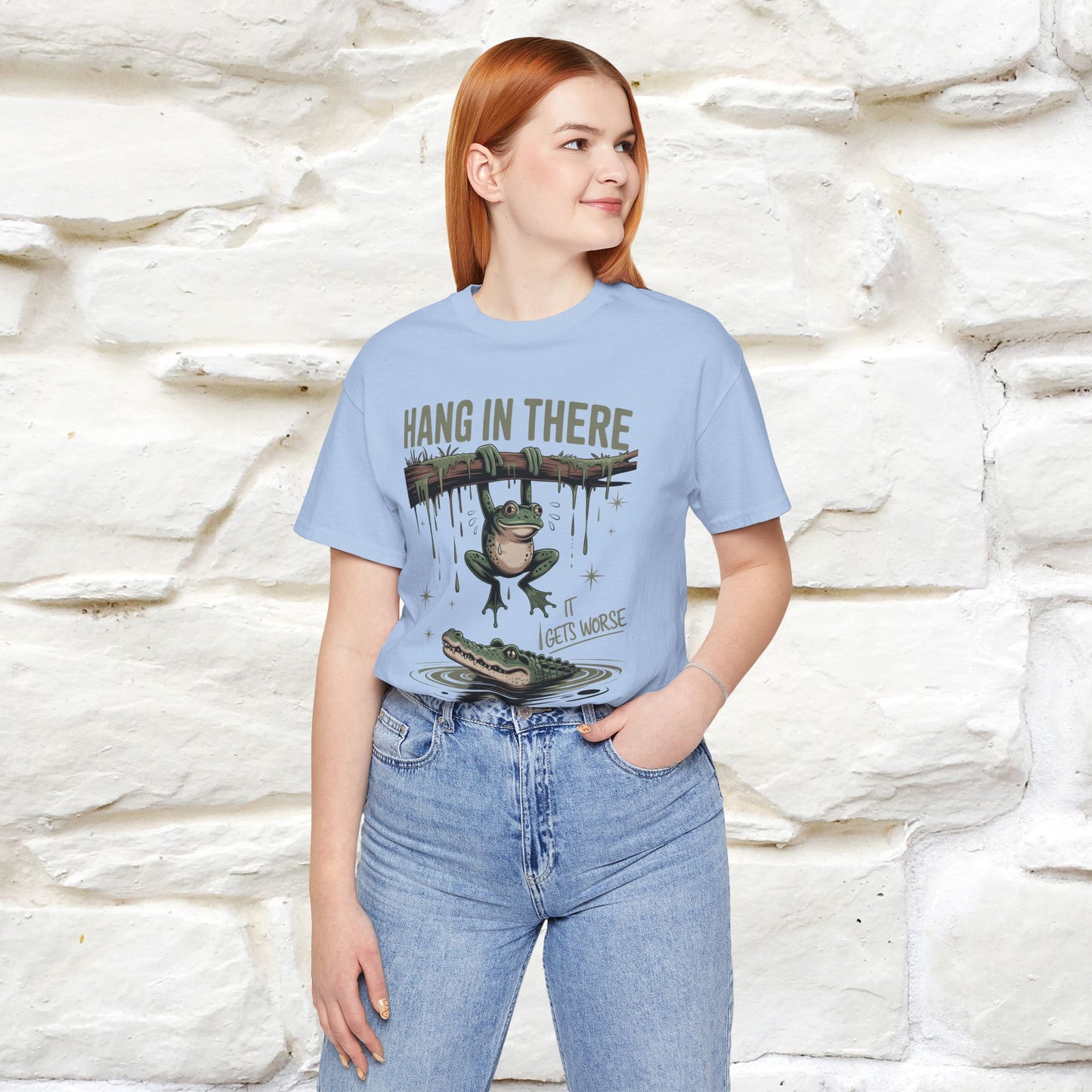 "Hang In There" Funny T-shirt |Nunu&Miao Studio - Nunu&Miao Studio