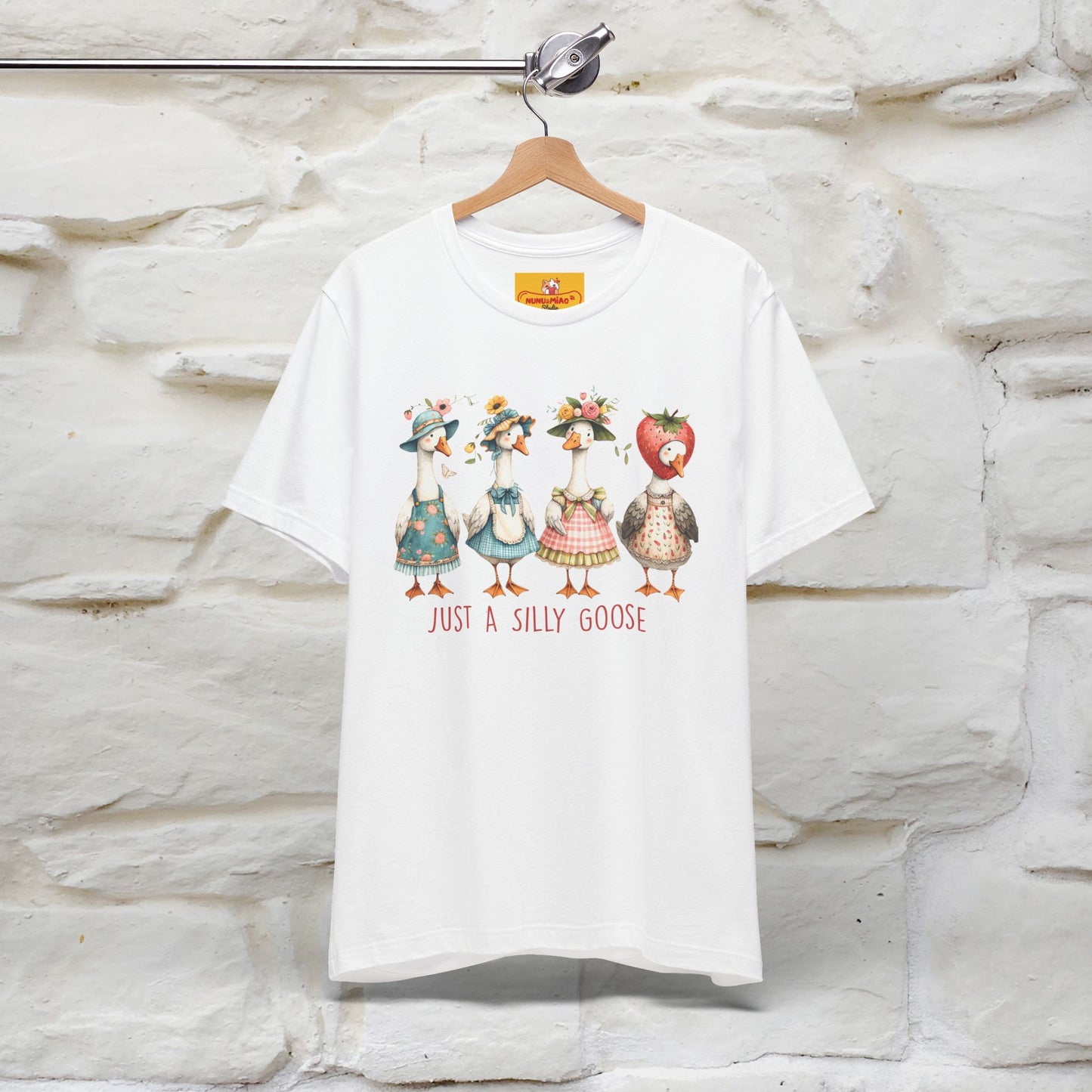 "Just A Silly Goose" Cute T-shirt |Nunu&Miao Studio - Nunu&Miao Studio