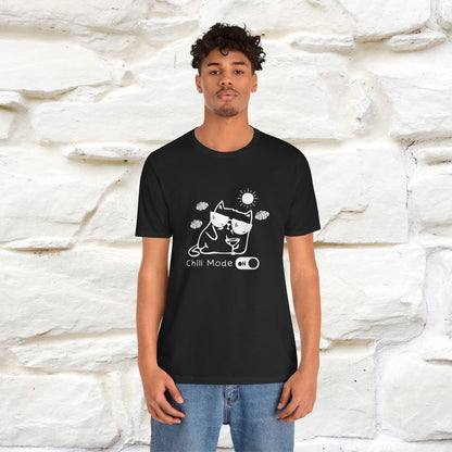 ''Chill Mode on'' Cat T-Shirt Front and Back Design | Nunu&Miao Studio