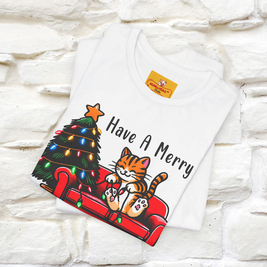 "Have A Merry..." |Funny Cat  T-Shirt | Nunu&Miao Studio