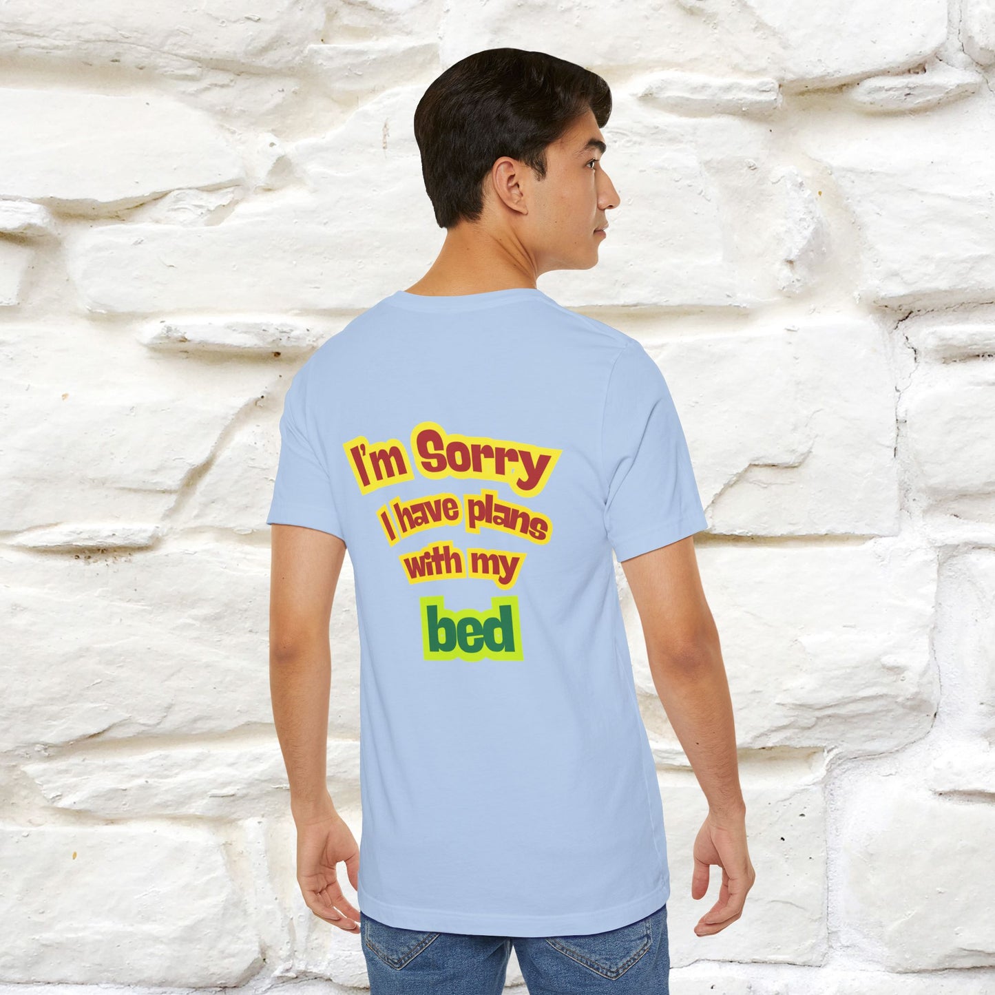 "I Am Sorry I Have Plans With My Bed" |  Cat T-Shirt | Front & Back Design | Nunu&Miao Studio - Nunu&Miao Studio