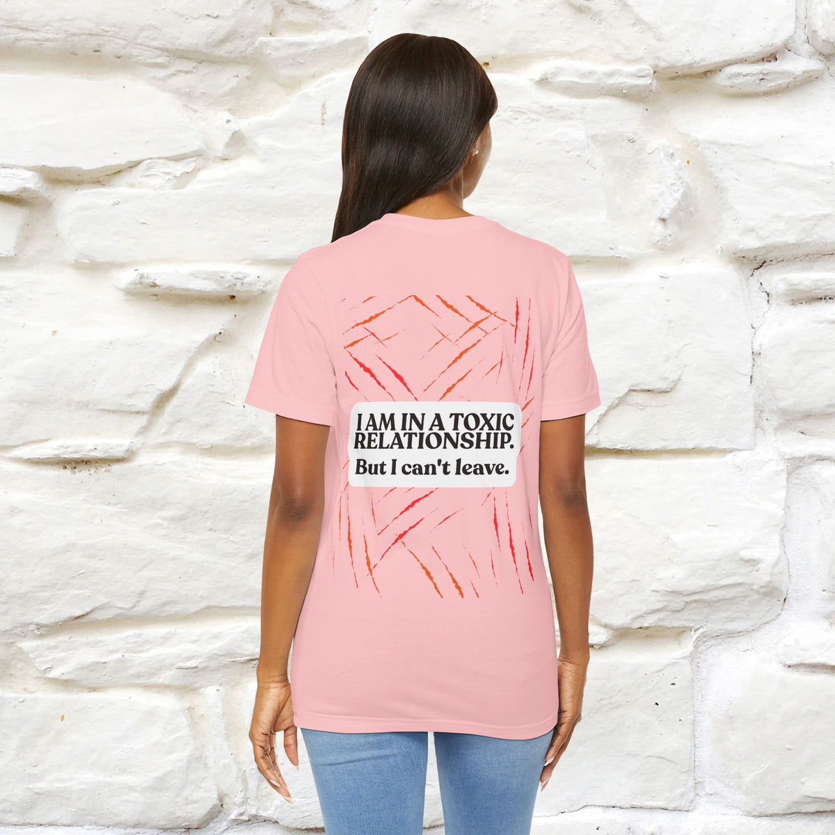 "“I Am in a Toxic Relationship"  Funny Cat T-Shirt | Front & Back Design | Nunu&Miao Studio