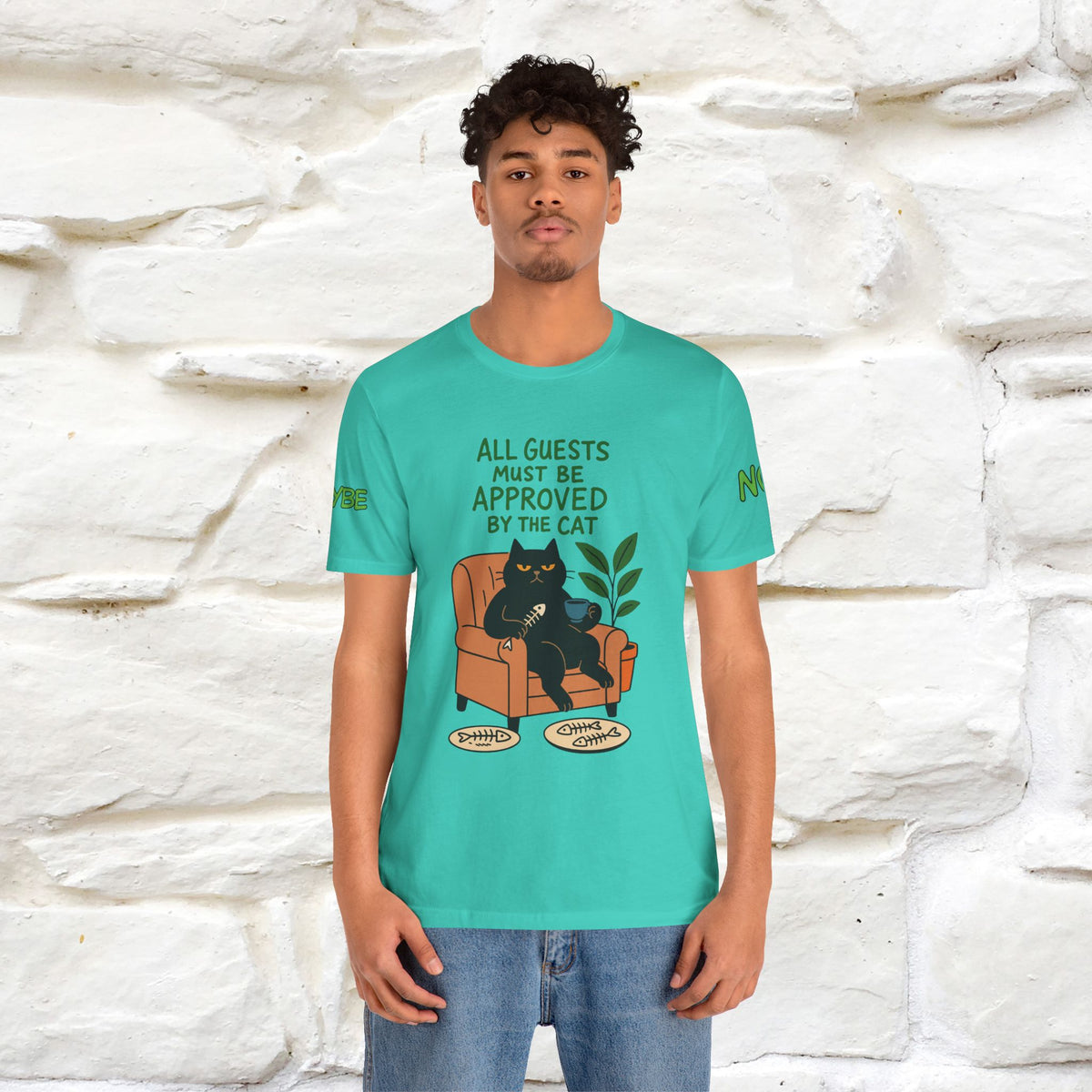 "All Guest Must Be Approved By The Cat - NO,MAYBE" Cat T-shirt |Nunu&Miao Studio