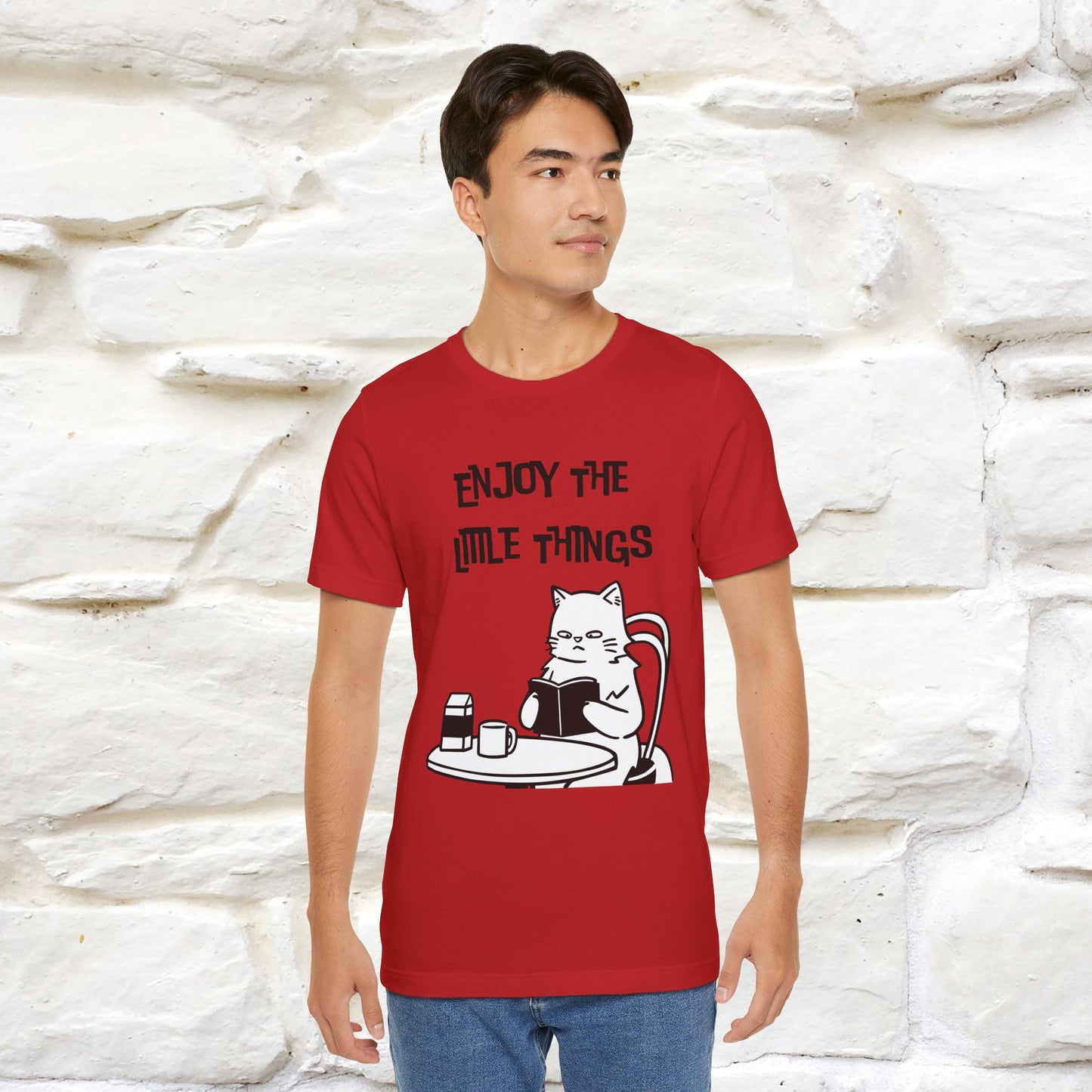 "Enjoy The Little Things." Cat T-Shirt | Nunu&Miao Studio