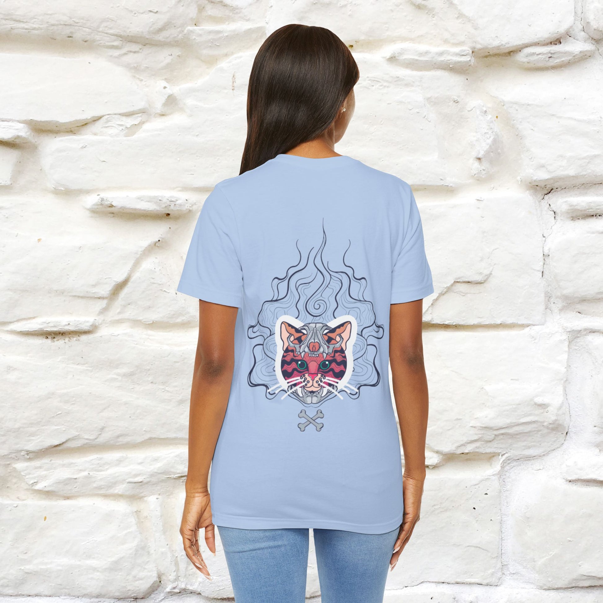 ''Air Fire Cat'' | Cat T-Shirt Front and Back Design | Nunu&Miao Studio - Nunu&Miao Studio