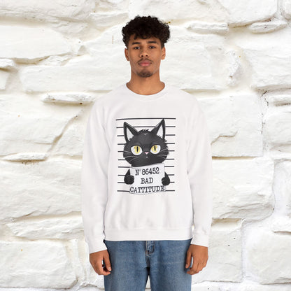 ''Bad Cattitude'' |Cat Sweatshirt | Nunu&Miao Studio