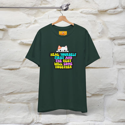 "Heal Yourself First And The Rest.." Cat T-shirt| Nunu&Miao Studio - Nunu&Miao Studio