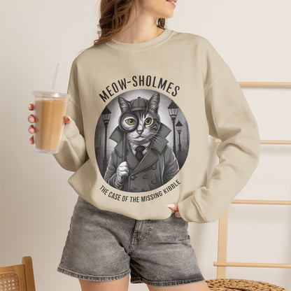 "Meow-sholmes'' |Cat Sweatshirt | Nunu&Miao Studio