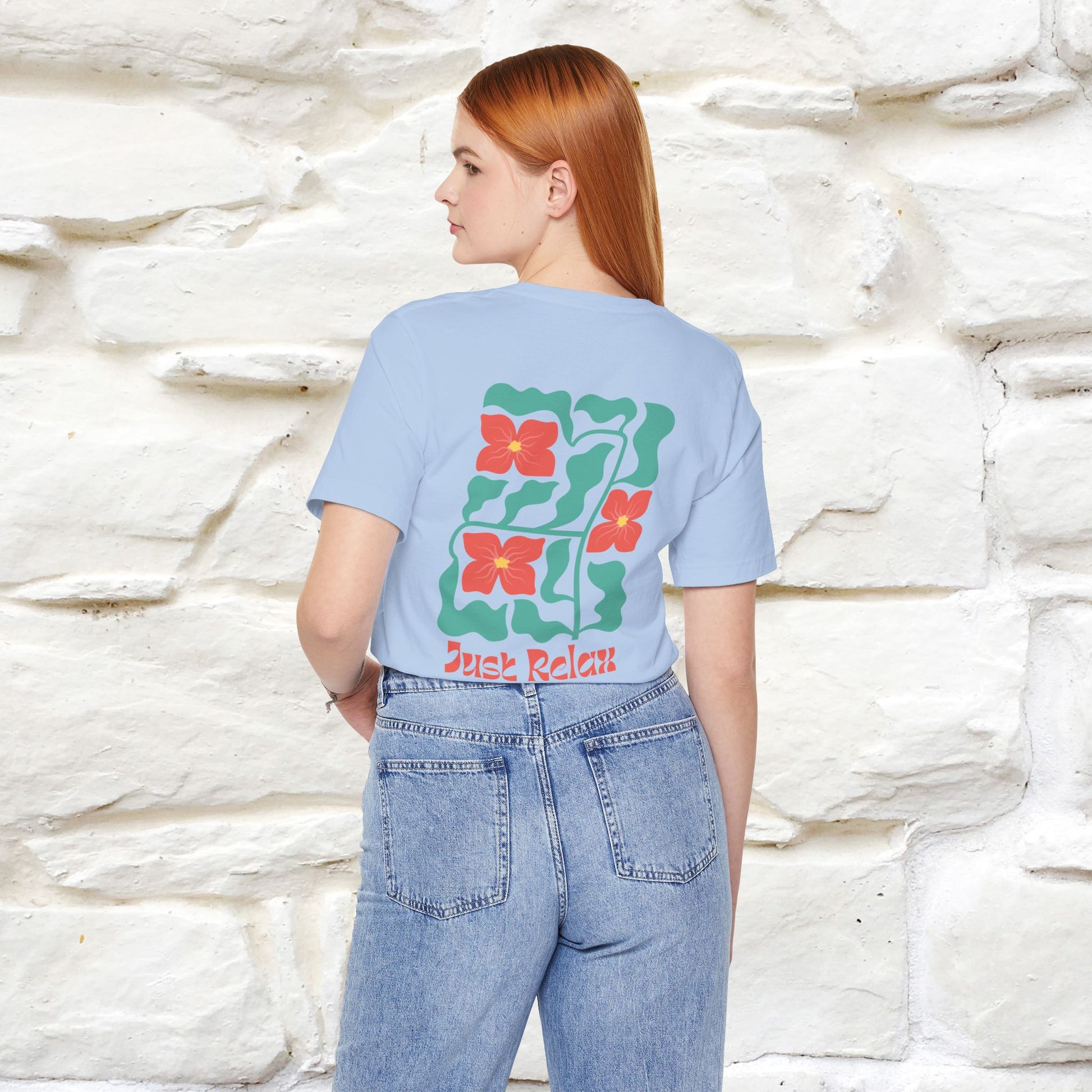 "Just Relax'' Cat T-Shirt Front and Back Design | Nunu&Miao Studio - Nunu&Miao Studio