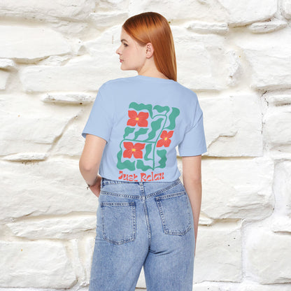 "Just Relax'' Cat T-Shirt Front and Back Design | Nunu&Miao Studio - Nunu&Miao Studio