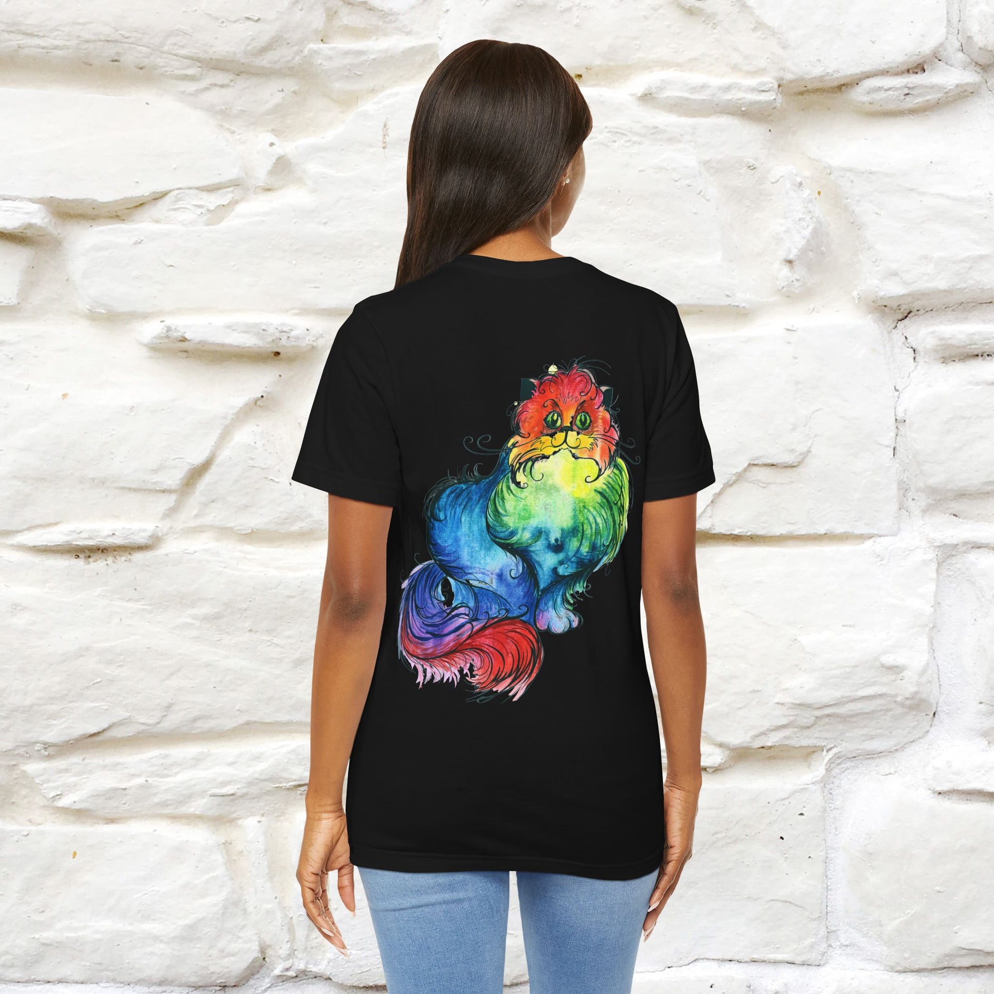 "Il Pittore'' Cat T-Shirt Front and Back Design | Nunu&Miao Studio - Nunu&Miao Studio