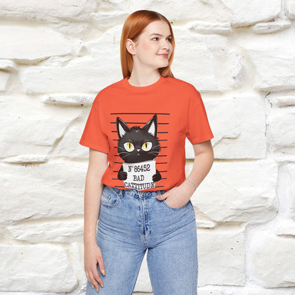"Bad Cattitude" T-Shirt for Men & Women | 100% Cotton* - Nunu&Miao Studio
