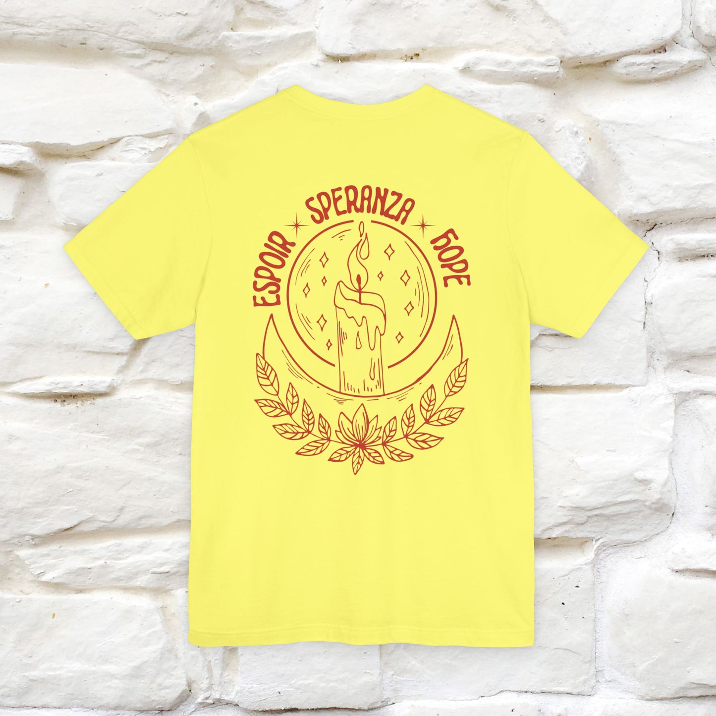 "Espoir Speranza Hope'' Cat T-Shirt Front and Back Design | Nunu&Miao Studio - Nunu&Miao Studio