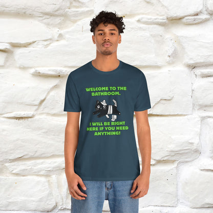 "Welcome To The Bathroom..."Funny  Cat T-shirt |Nunu&Miao Studio - Nunu&Miao Studio