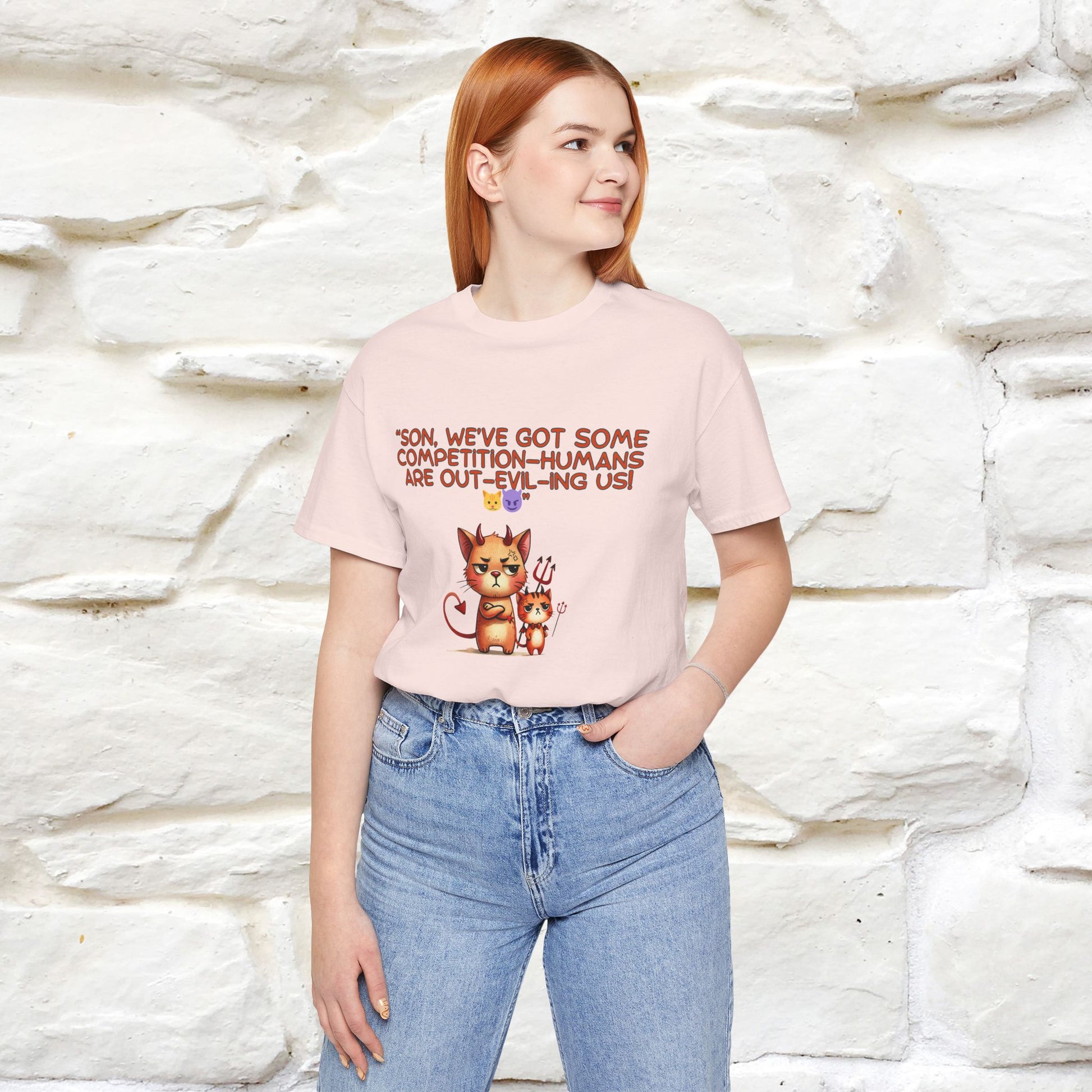 "Humans Are Out-Evil-Ing Us." Cat  T-shirt |Nunu&Miao Studio - Nunu&Miao Studio