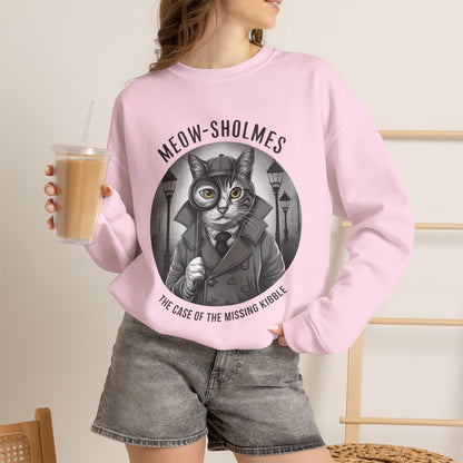 "Meow-sholmes'' |Cat Sweatshirt | Nunu&Miao Studio