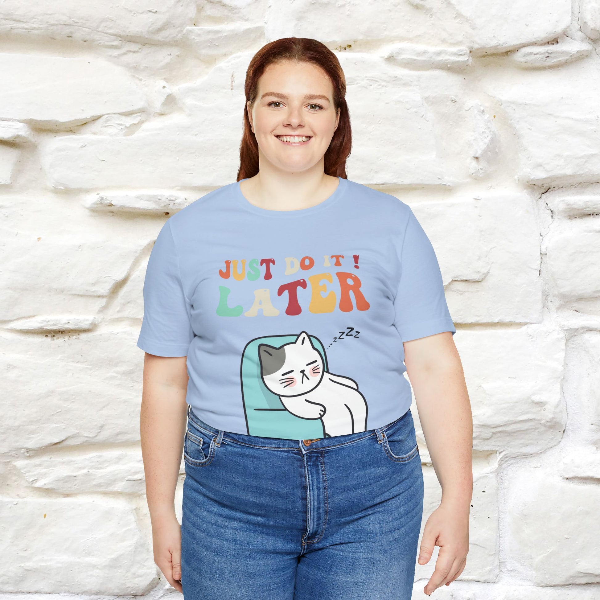 "Just Do It Later" Cat T-shirt |Nunu&Miao Studio - Nunu&Miao Studio