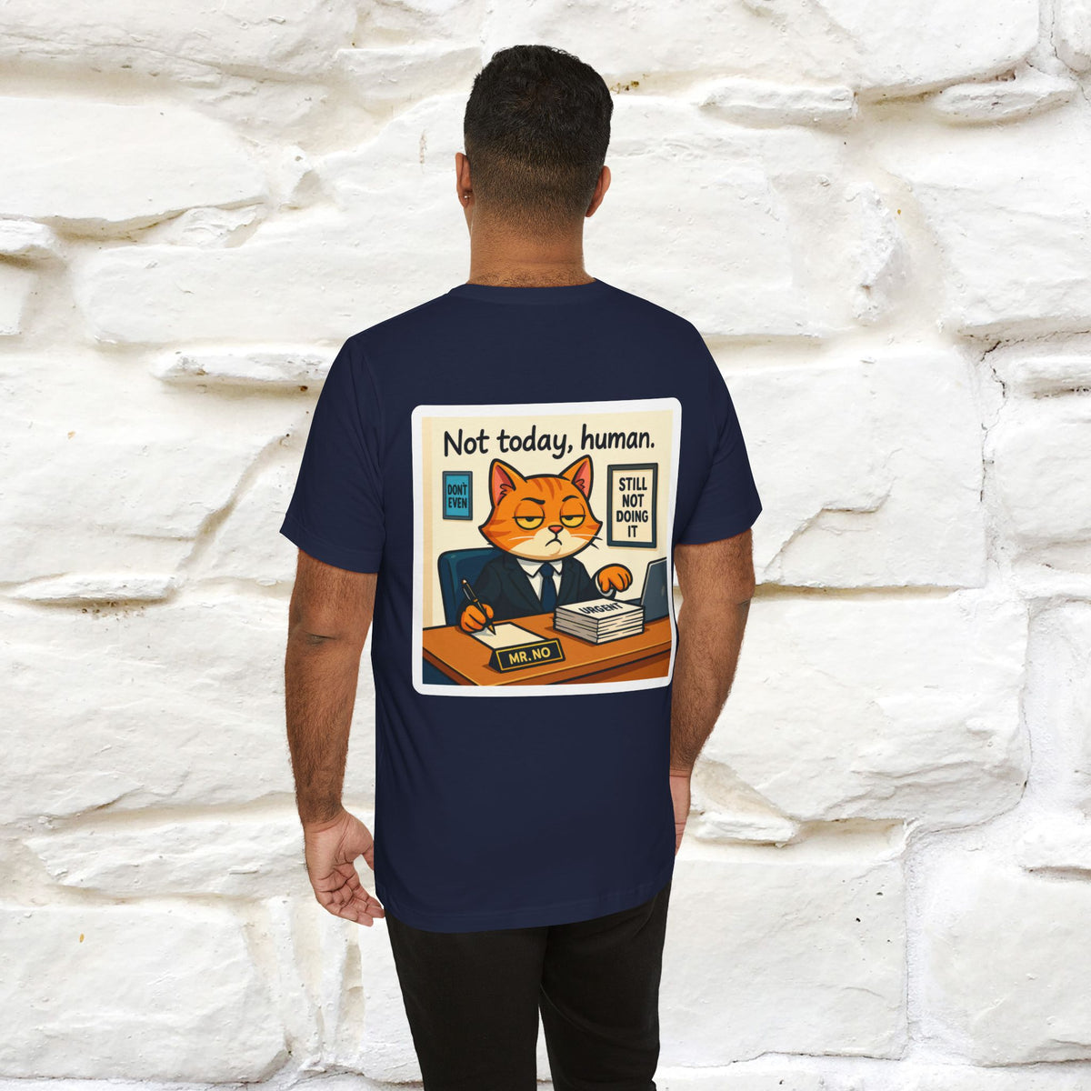 ''Not Today, Human''|  Sarcastic Cat T-Shirt | Front & Back Design | Nunu&Miao Studio
