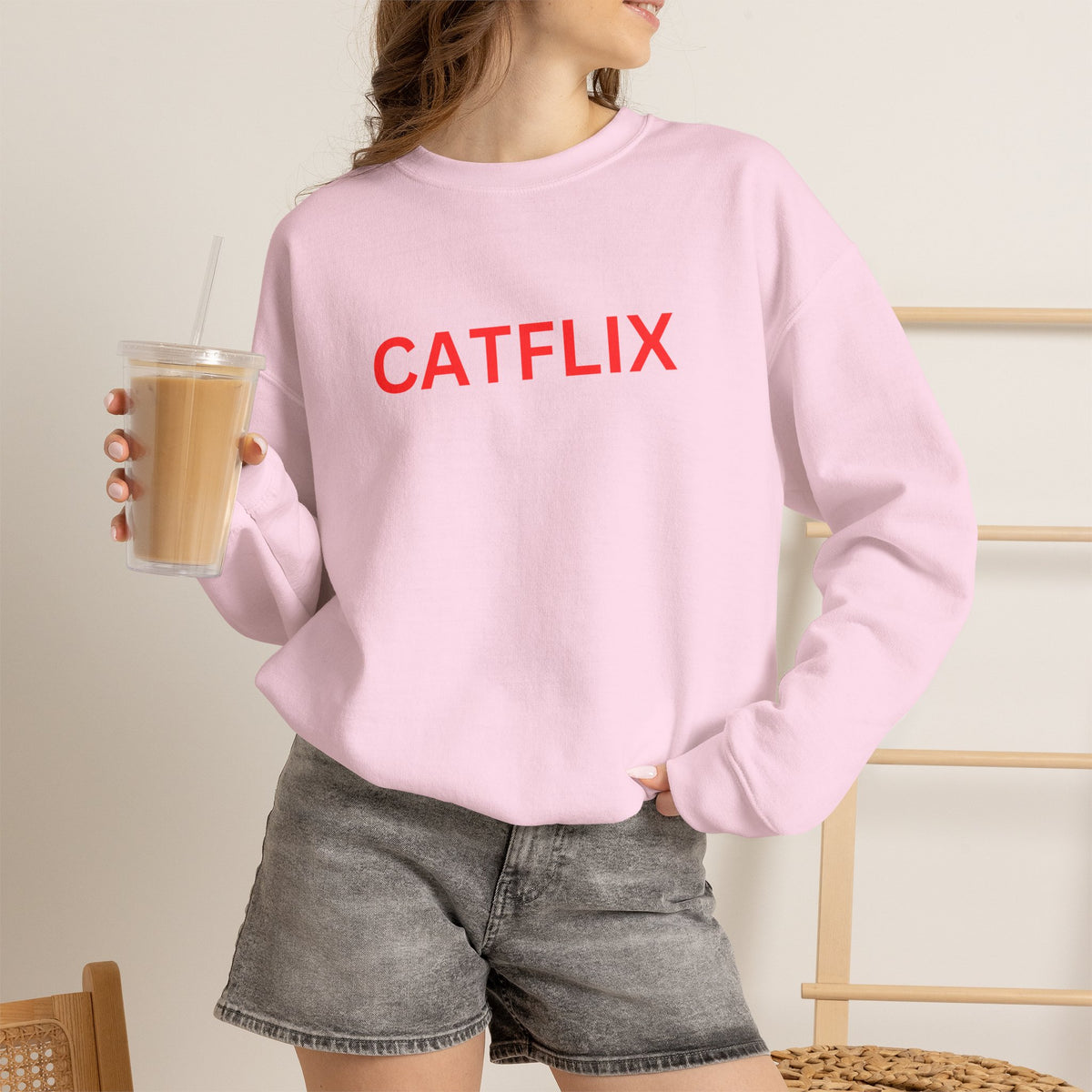 "Catflix'' |Cat Sweatshirt | Nunu&Miao Studio