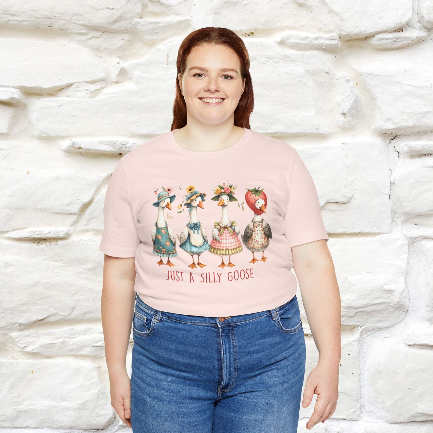 "Just A Silly Goose" Cute T-shirt |Nunu&Miao Studio - Nunu&Miao Studio