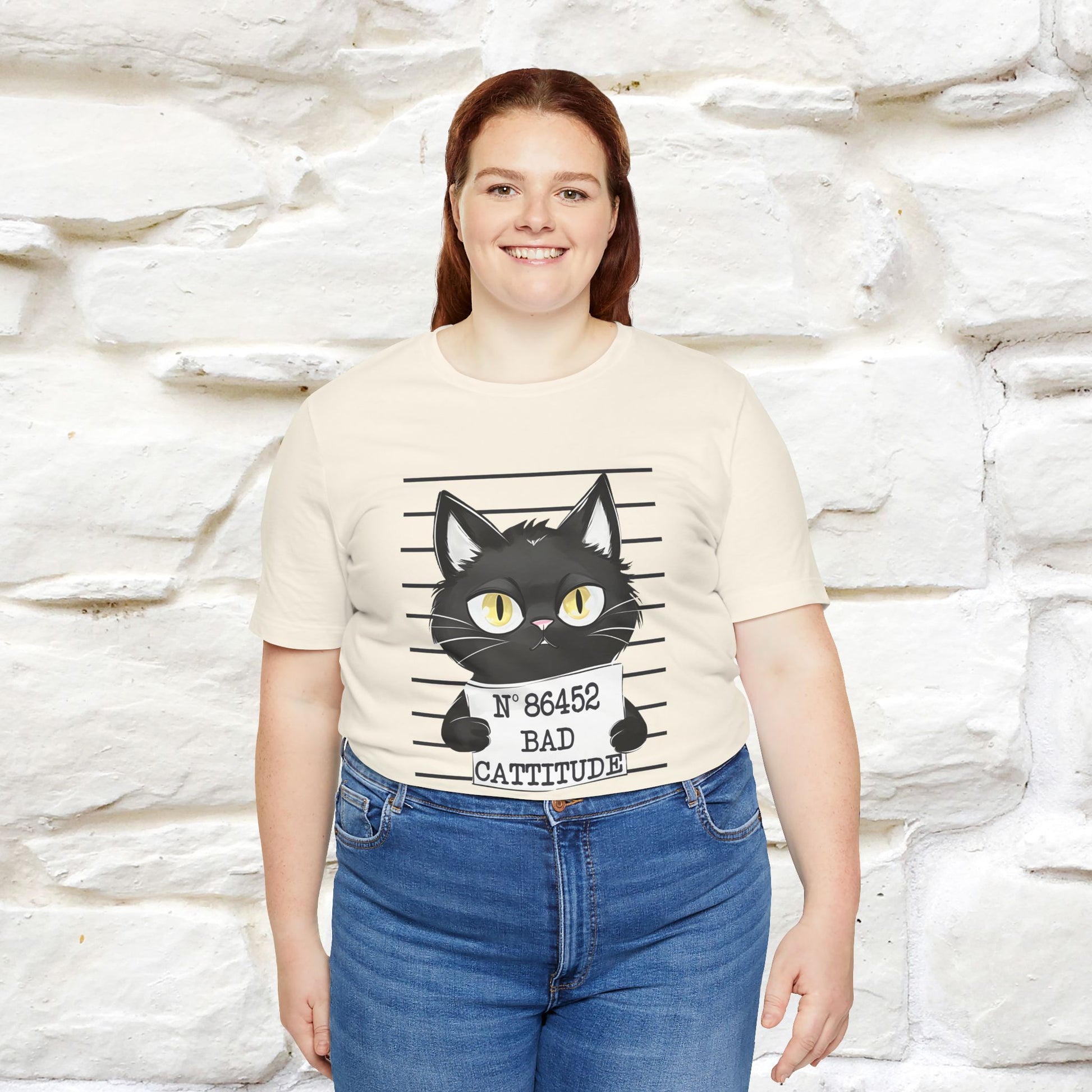 "Bad Cattitude" Cat T-Shirt | Nunu&Miao Studio - Nunu&Miao Studio