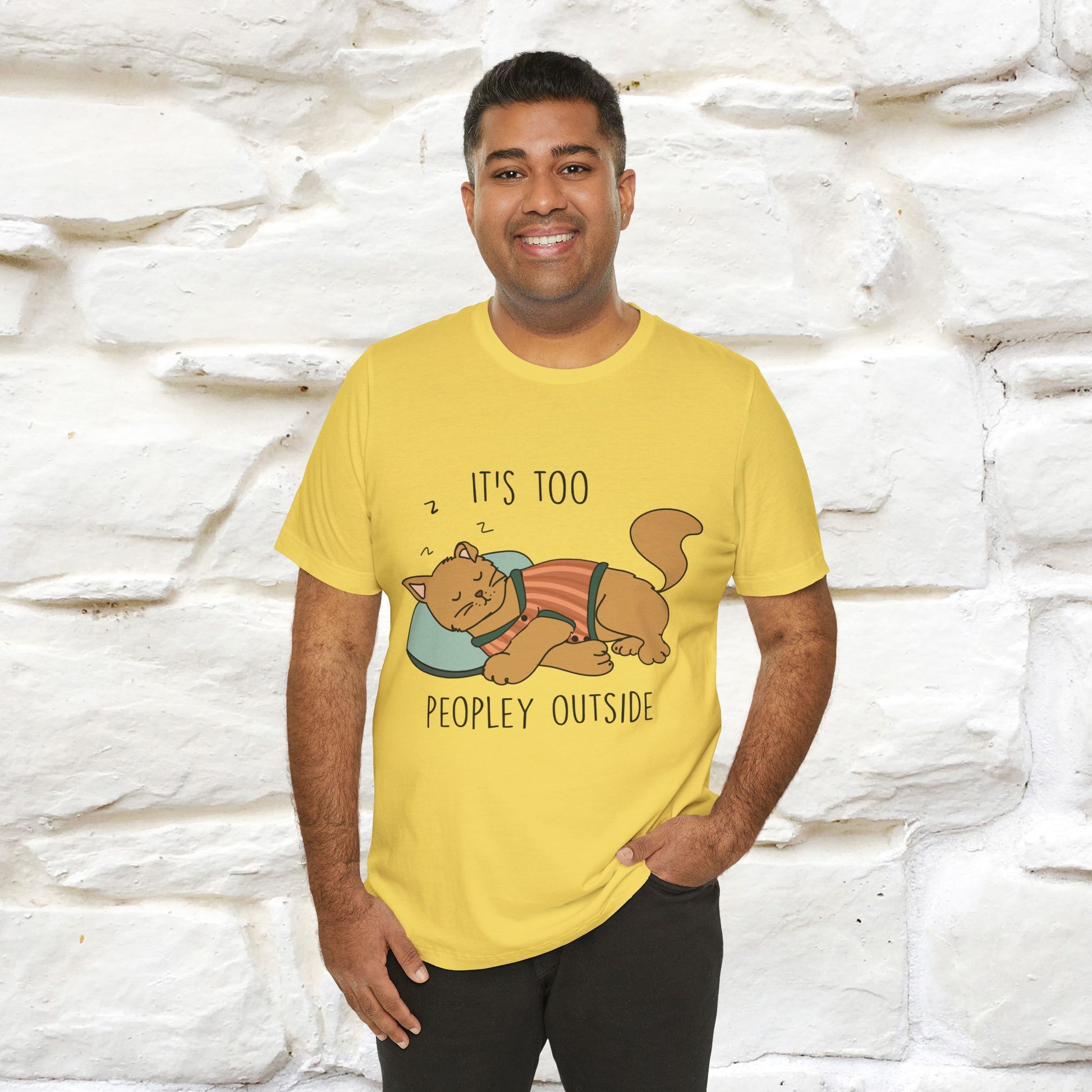 ''It’s Too Peopley Outside'' | Funny Cat T-Shirt | Nunu&Miao Studio - Nunu&Miao Studio