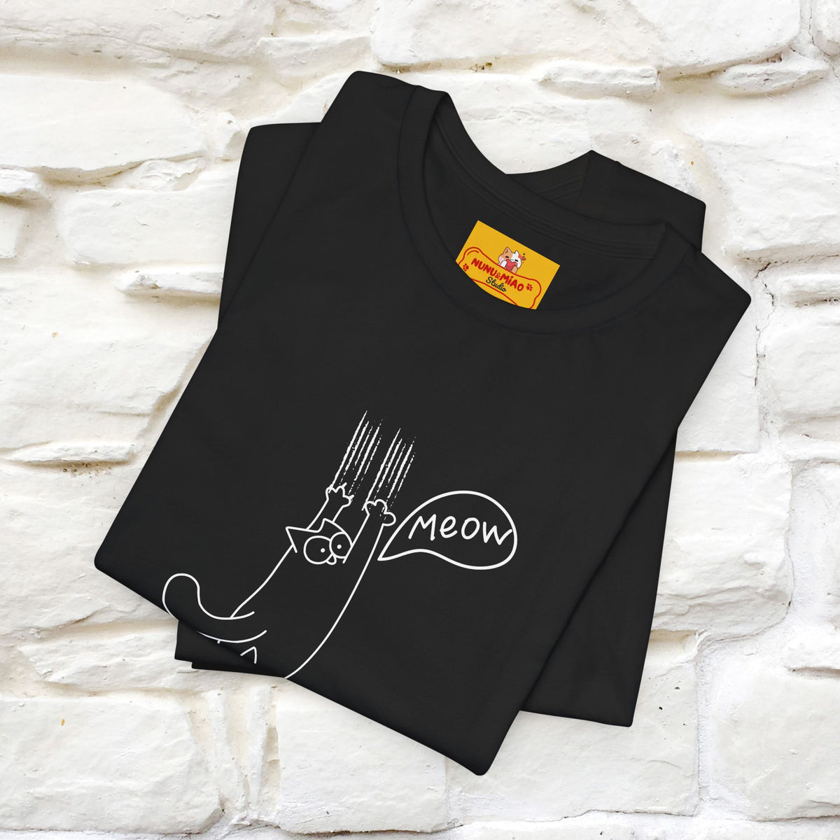 "Meow Meow Meow" Cat T-Shirt | Front & Back Design | Nunu&Miao Studio