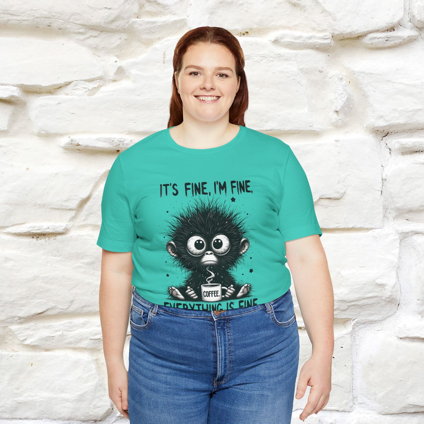 "It's Fine I'm Fine Everything Is Fine" |Monkey T-Shirt | Nunu&Miao Studio - Nunu&Miao Studio